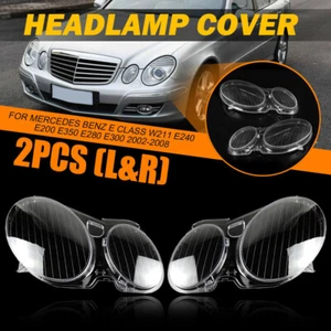 Headlight Lens Cover For Mercedes Benz W211 E240 E200 E350 E280 E300 2002-2008 - Picture 1 of 8