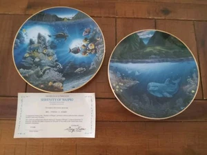 Danbury Mint, Under Water Paradise "Serenity of Waipio" & "Chez Paul", Collector - Picture 1 of 7