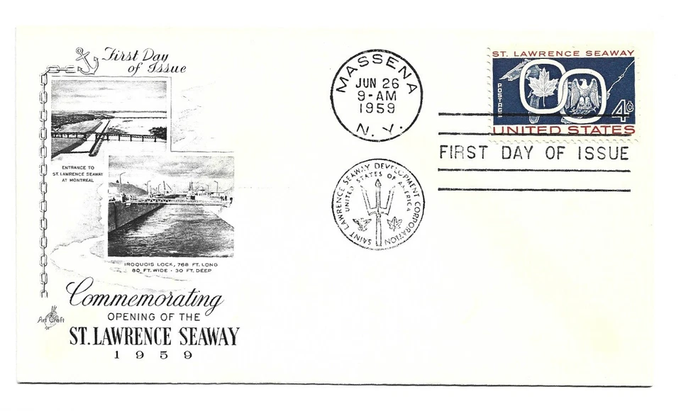 CG 1131 St lawrence Seaway ArtCraft, FDC - Image 1 of 1