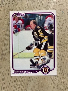 1981-82 Topps Hockey #129 RICK MIDDLETON Super Action Boston Bruins - Picture 1 of 2