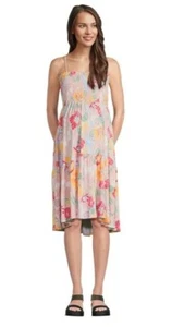 Time & Tru NEW♈Woman's 2 ways to wear Smocked Maternity Dress size L~pearl blush - Picture 1 of 4