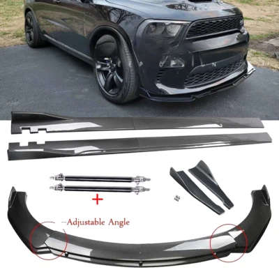 For Dodge Durango SXT RT SRT Carbon Fiber Front Bumper Lip Rear Splitter Spoiler - Image 1 of 4