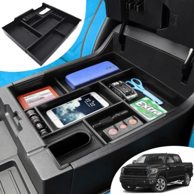 Center Console Organizer Armrest Tray Compatible with 2014-2021 Toyota Tundra - Imagem 1 de 4