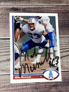 Mike Munchak Signed Autographed 1991 Upper Deck #333 Houston Oilers - Picture 1 of 3