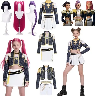 Rumi Mira Zoey Cosplay Girls Wig KPop Demon Hunters Costume Fancy Dress Up Kids - image 1 of 4