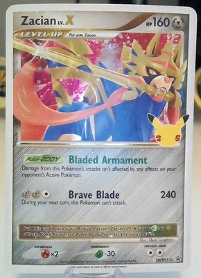 Zacian LV. X SWSH135 Celebrations 25th Anniversary Promo Pokemon - Near Mint NM - Image 1 of 2
