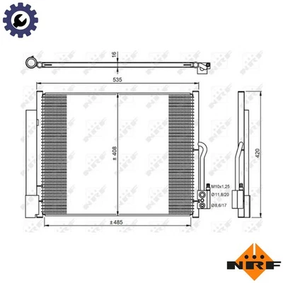CONDENSER AIR CONDITIONING 350053 FOR VAUXHALL MERIVA/Mk/II OPEL 4cyl 1.2L 4cyl - Image 1 of 4