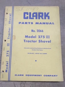 Clark 275 III Tractor Shovel Parts Manual - Picture 1 of 8