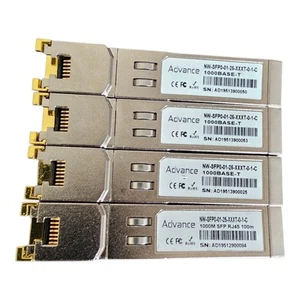 4x Advance 1000Base-T 1Gb SFP RJ45 Copper GBIC Cisco Dell HP Juniper Compatible - Afbeelding 1 van 4