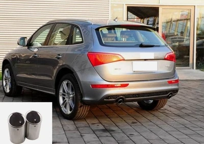 2X Rear Car Exhaust Tip Muffler Tailpipe For 2009-2015 Audi Q5 Steel SS - Image 1 of 4