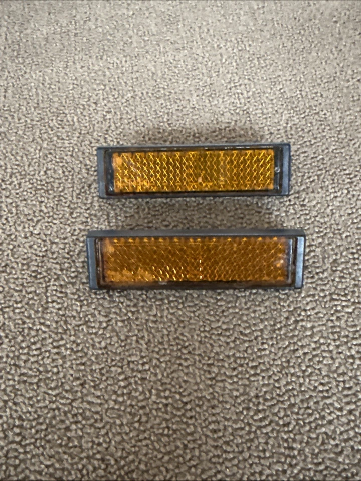 Pedal refletor vintage TPP19 âmbar 2 1/2” bicicleta de estrada longa (JL) - Imagem 1 de 2