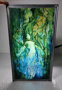 Louis Comfort Tiffany's THE MERMAID Glass Suncatcher Reproduction FMNH Vintage - Picture 1 of 14