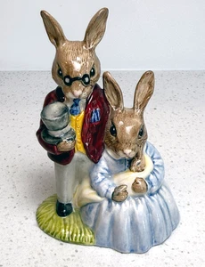 Royal Doulton Bunnykins DB68 Vater Mutter Victoria Figur 1988 England - Bild 1 von 5