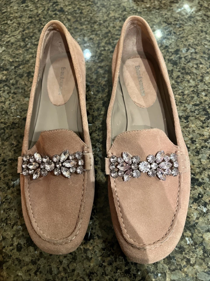 Mocasín Enzo Angiolini de gamuza de cuero rosa Foto 1 de 4