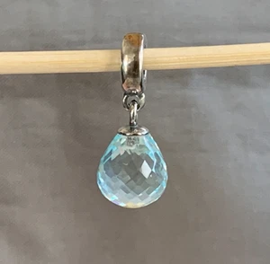 Auténtico Pandora Esterlina Facetado Belleza Azul Hielo Cuelga Dije 791602CLB NUEVO - Imagen 1 de 5