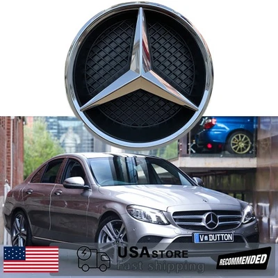 Chrome Front Grill Emblem.Fit For Mercedes-Benz W205 2011-2018 C300 C350 C63 AMG - Imagem 1 de 4