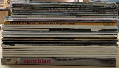 Lot 32 Assorted Knitting Magazines Interweave Anny Blatt European French Italian - Image 1 of 4