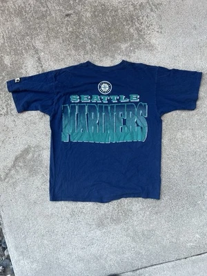 Vintage Seattle Mariners Starter T-Shirt XL Made in USA 90s MLB Navy Tee - Image 1 of 4