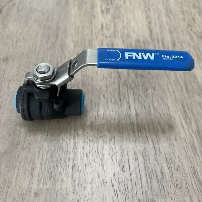 FNW 221A 1/2" Carbon Steel Ball Valve - Image 1 of 4