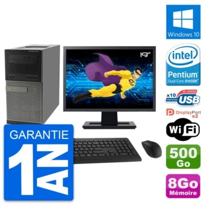 PC tour DELL 9010 Bildschirm 19 " Intel G630 RAM 8Go Festplatte 500Go Windows 10 - Bild 1 von 4