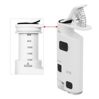 Mini 120X Tasche Mikroskop Taschenmikroskop Vergrößerungsglas für Handy