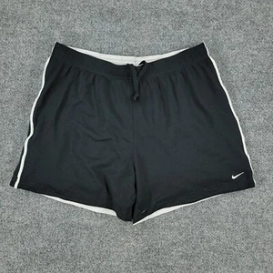 Nike Short Boy Large Black Activewear Mesh Drawstring Striped Logo Stretch Youth - Picture 1 of 9