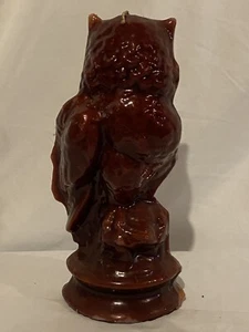 Huge VTG Owl Bird Wax Candle Figurine - Unburned 1960’s Or 70’s - Picture 1 of 10