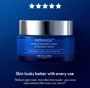 NovAge Intense Skin Recharge Overnight leave on Mask Night Cream Oriflame 42255 - Picture 1 of 7