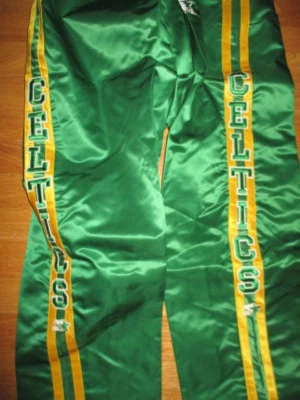Pantalones 100 % nailon vintage raros años 80 Starter BOSTON CELTICS Ball Boy (LG) Foto 1 de 4