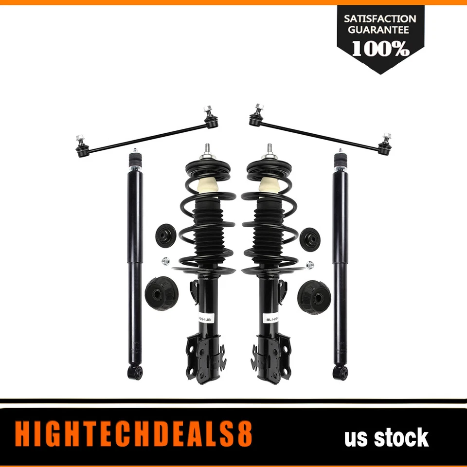 Fits 2007-2012 Toyota Yaris Front Rear Shock and Struts Spring Sway Bar Kit 6pcs - Image 1 of 1