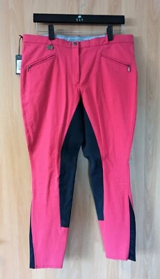 ELT Damen Reithose Mira Himbeere Nachtblau Vollbesatz Reissverschlusstasche - Bild 1 von 2