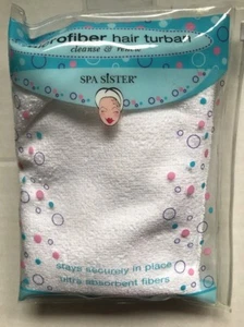 Hair Turban SPA SISTER Microfiber Wrap Twist & Button MIP New - Picture 1 of 5