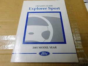 2001 Ford Explorador Sport Nuevo Originales Fábrica Ford Propietarios Manual - Imagen 1 de 1