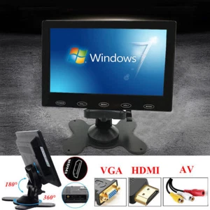 7" 9" 10.1" Display Portable Monitor LCD Screen AV VGA HDMI Built-in Speakers - Picture 1 of 15