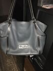 Dooney & Bourke Large Gray Leather Tote Bag