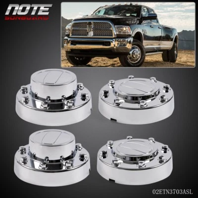 Fit For 2011-2018 Dodge Ram 3500 1-Ton Dually Alcoa Alloy Wheel Center Caps Set Foto 1 de 4