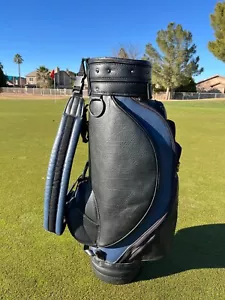 Bolsa de golf Club Glove Cart Staff - Lujo 6 vías negro azul imitación fuerte estilo AFILADO - Imagen 1 de 11