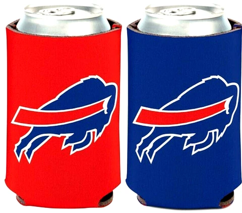 Buffalo Bills Can Holder Cooler ~ Two Sided Design ~ NFL Beer or Pop Koozie Cover