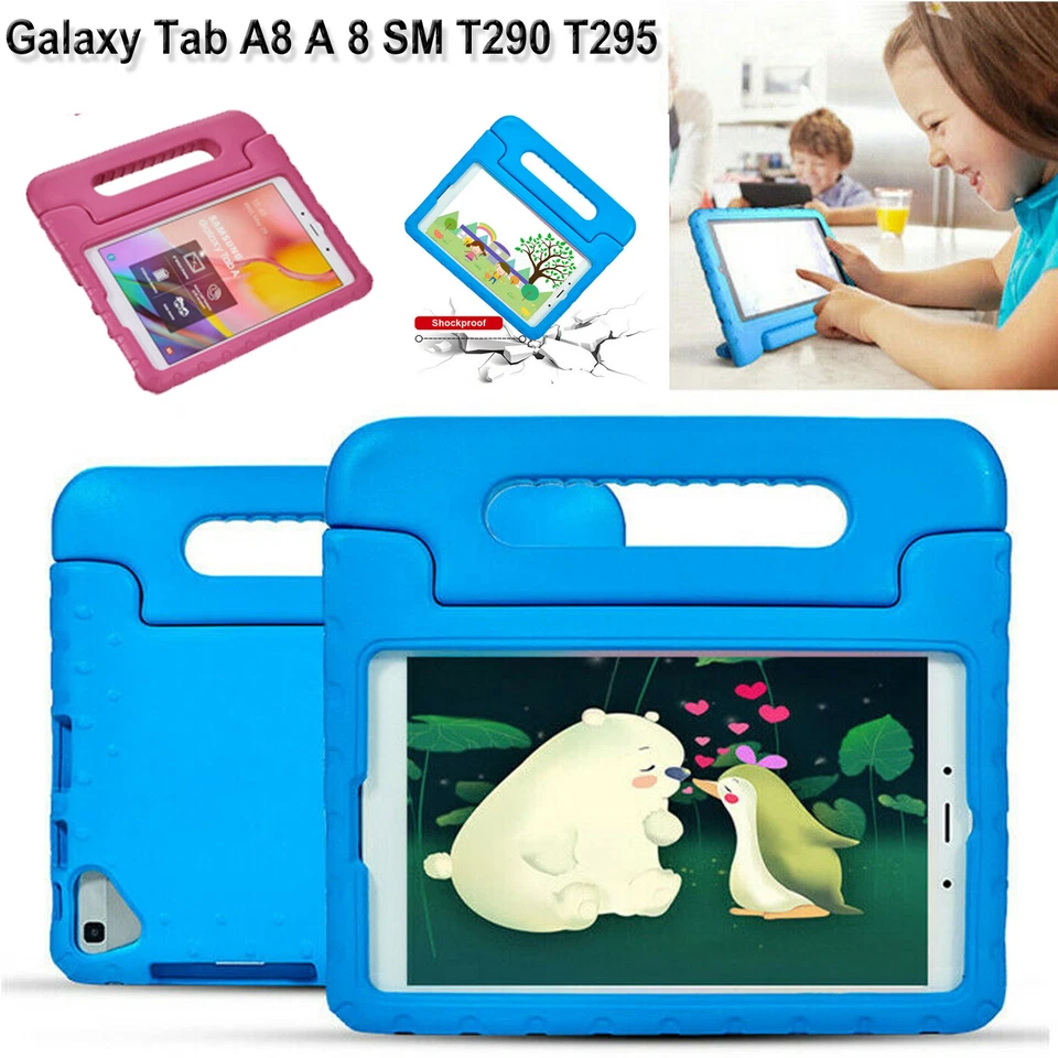 Kinder Hülle für Galaxy Tab A 8.0 2019 T290 T295 EVA stoßfest Griff Ständer Abdeckung - Bild 1 von 1