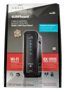 Arris Surboard Cable Modem & Wifi Router N300 Dual-Band DOCSIS3.0 SBG6580 - Picture 1 of 2