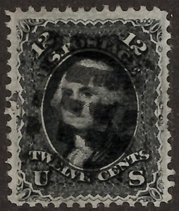 U.S. Stamps 90 SON Black Grid Fancy Cancel - Picture 1 of 2