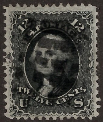 U.S. Stamps 90 SON Black Grid Fancy Cancel - Image 1 of 2
