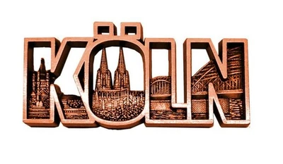 WORLDSOUVENIRS Köln Magnet Metall Buchstaben Cologne Dom Brücke Souvenir Germany (redbro)