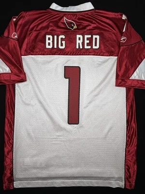 Camiseta roja grande de los Arizona Cardinals RARA con parche inaugural talla: grande Foto 1 de 4
