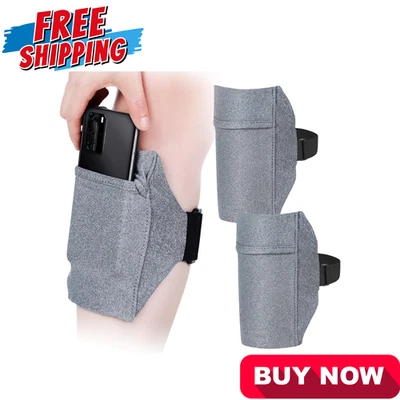 2 paquetes de correas para piernas para teléfono celular soporte para teléfono para piernas brazo teléfono inteligente banda antideslizante A... Foto 1 de 4