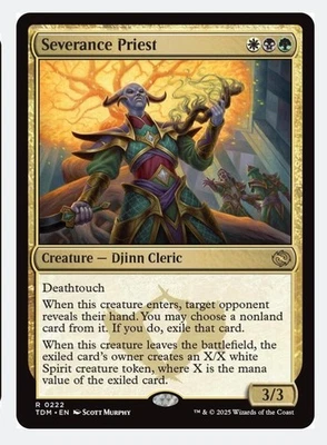 Severance Priest (FOIL) | MTG TDM | EDH Commander Abzan Hand Hate | Rare | NM - Image 1 of 3