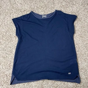 Helly Hansen Top Womens MED Blue Tech T Shirt Performance Boating Sailing Lake - Picture 1 of 7