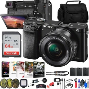 Sony a6000 Mirrorless Camera w/ 16-50mm Lens + Filters + 2x Batteries - Picture 1 of 32