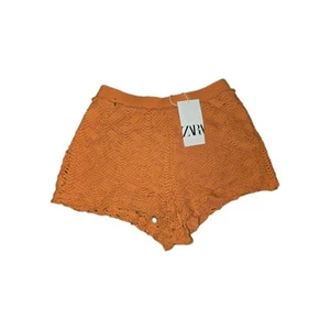 Zara orange Häkel Shorts Größe S - Bild 1 von 3