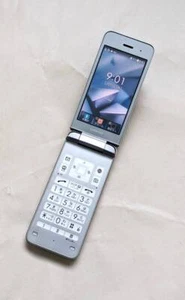 KYOCERA 902KC DIGNO KEITAI 3 ANDROID FLIP PHONE Silver UNLOCKED Sim Free [C]rank - Picture 1 of 10